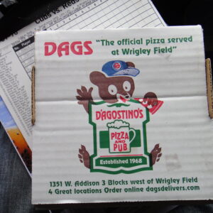 Stack of printed pizza delivery boxes