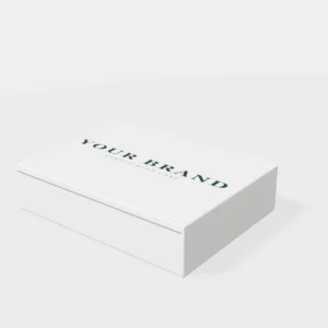 3D render of a white printed e-commerce mailer box